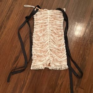 XS white crinkle dress from For Love and Lemons